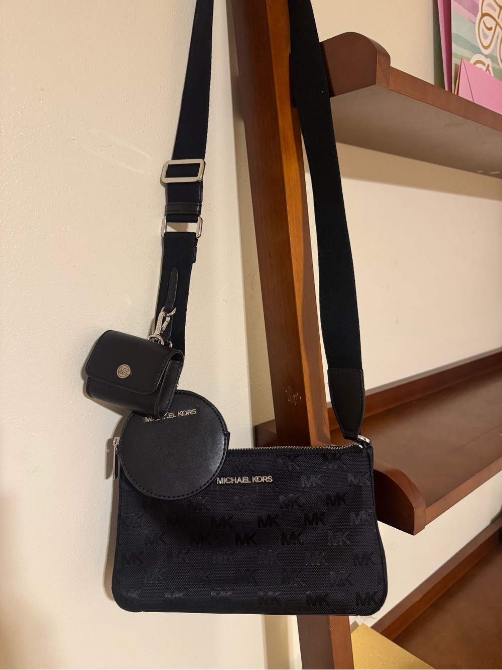 Michael Kors Black Crossbody Bag with Coin Pouches